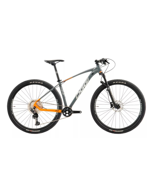 Bicicleta Oggi 7.3 Shimano Deore 12V 2024 Cinza e Laranja