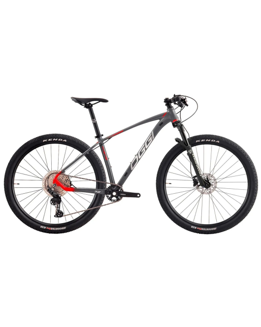 Bicicleta Oggi 7.2 Shimano Deore 12V 2024 Cinza e Vermelho LTD